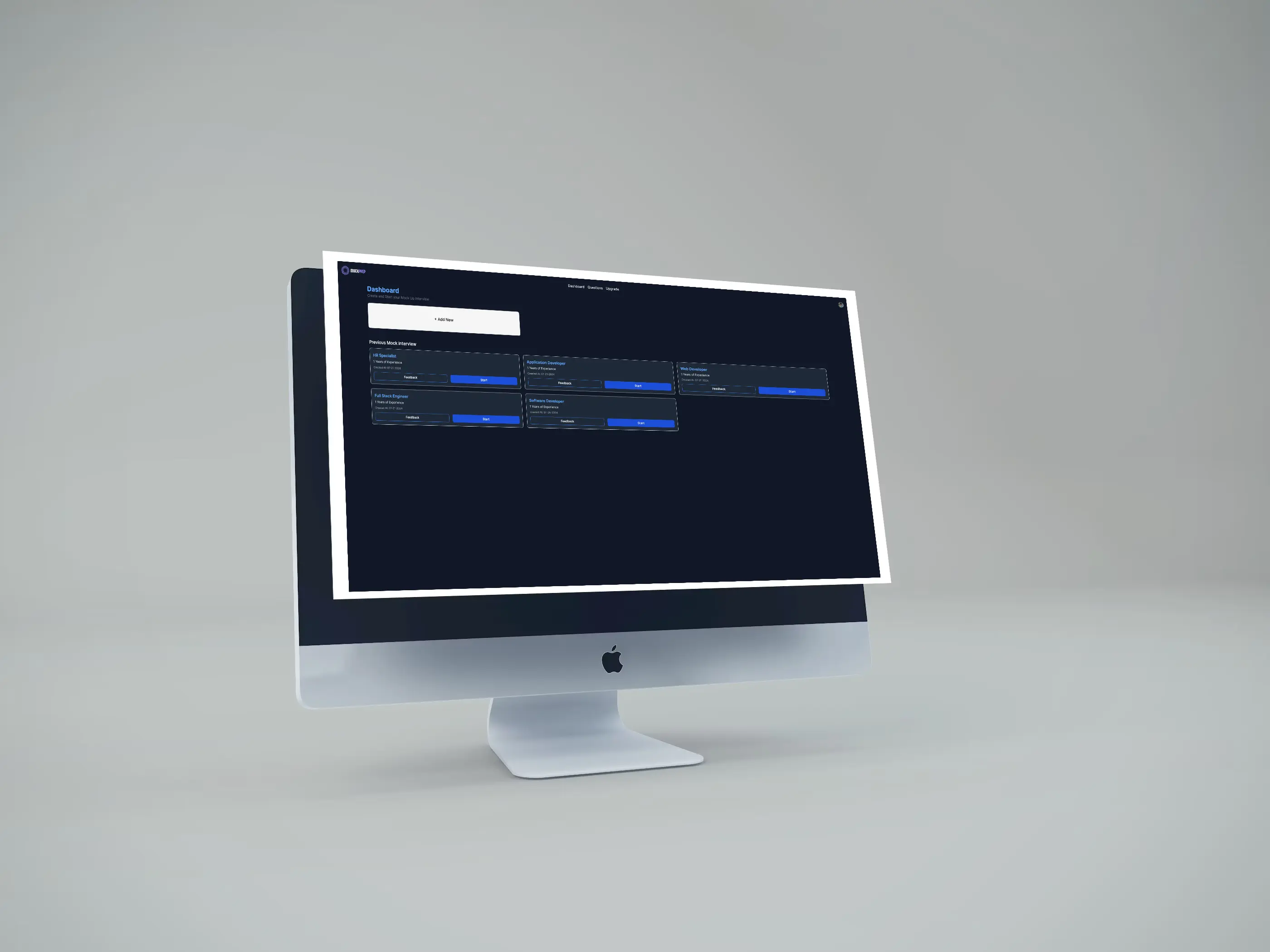 MockPrep AI - SAAS interface mockup